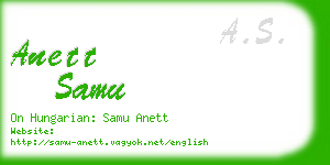 anett samu business card